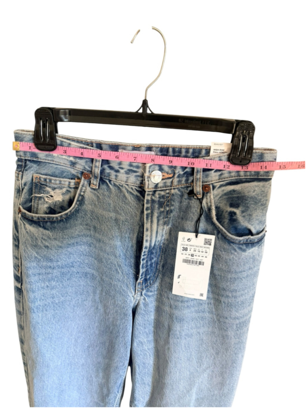 Zara High Rise Wide Leg Distressed Boyfriend Jeans Women’s 6 - Picture 7 of 11